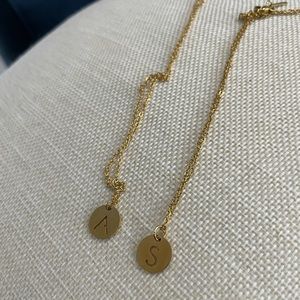 Simple necklace with initial